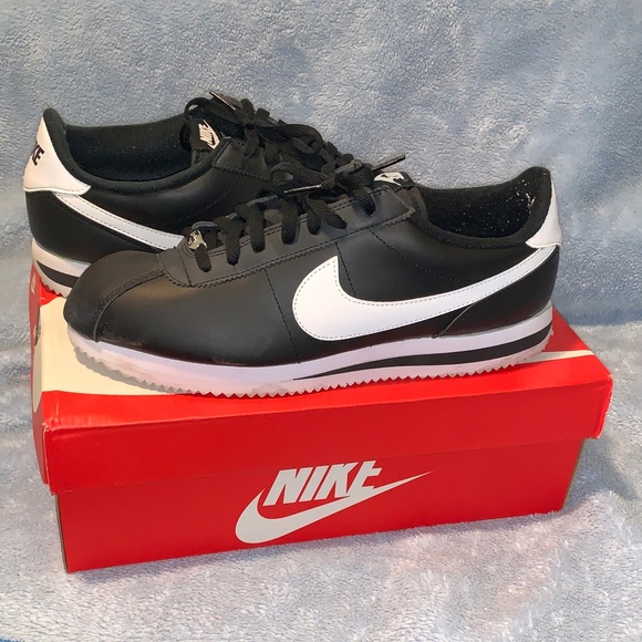 Nike Classic Black and White Cortez Shoes - Picture 1 of 7